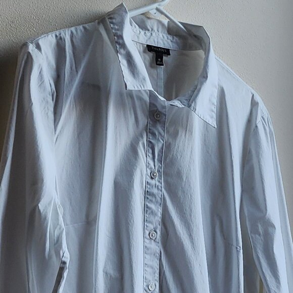 Talbots Crisp White Cotton Blend Button Down Shirt Size 16 - Picture 2 of 15